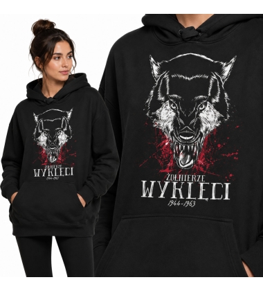 BLUZA DAMSKA Z KAPTUREM ŻOŁNIERZE WYKLĘCI PW